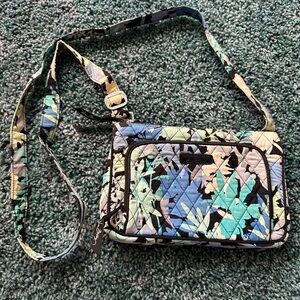 Vera Bradley Tropical Floral Crossbody Bag - Blue and Black